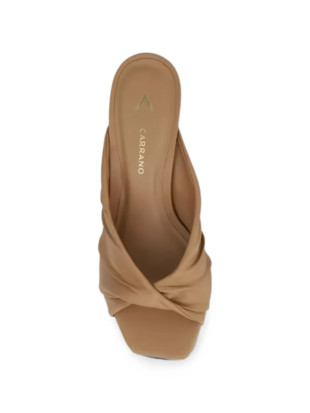 CARRANO ruched leather sandals Beige