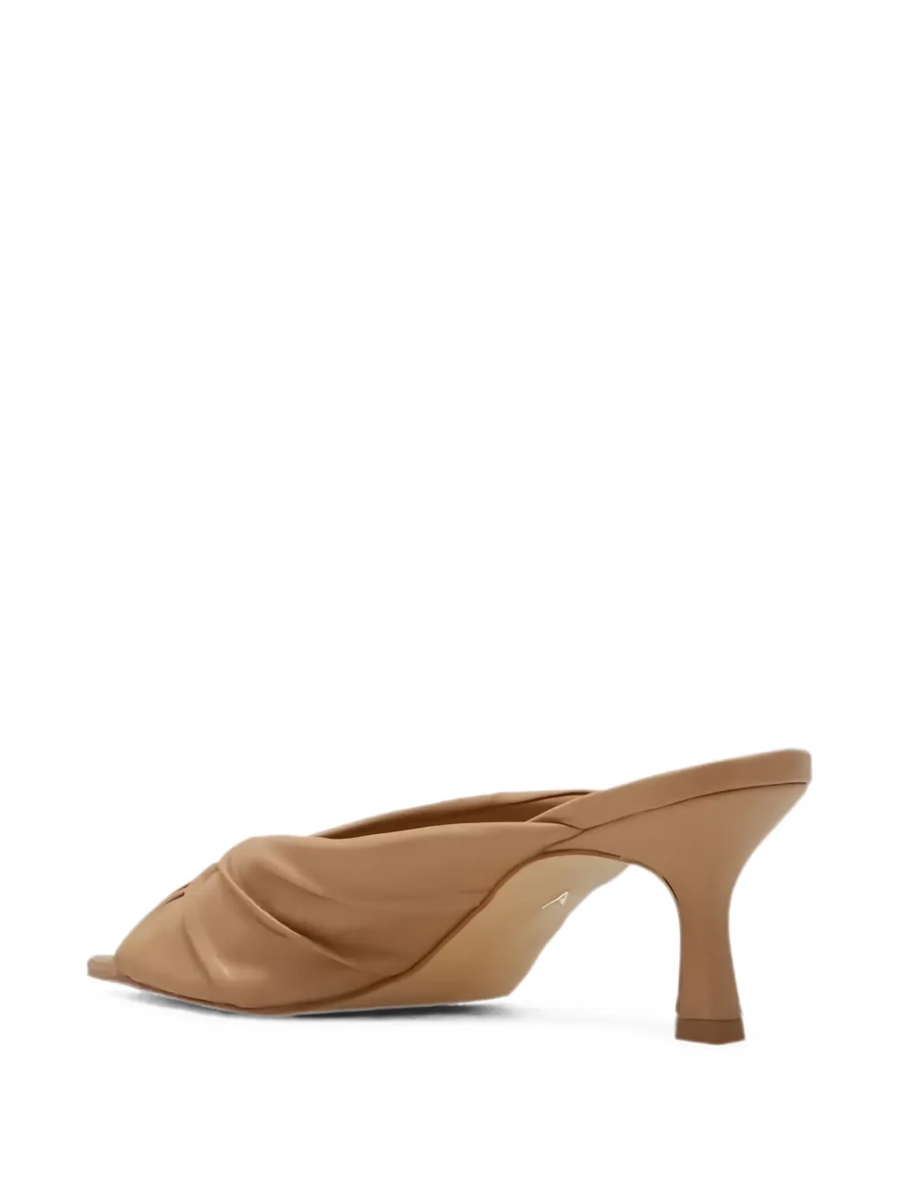 CARRANO ruched leather sandals Beige
