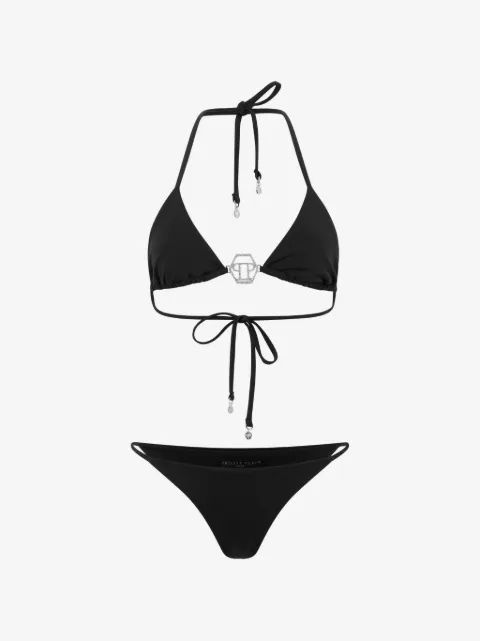 Philipp Plein Hexagon logo-plaque bikini
