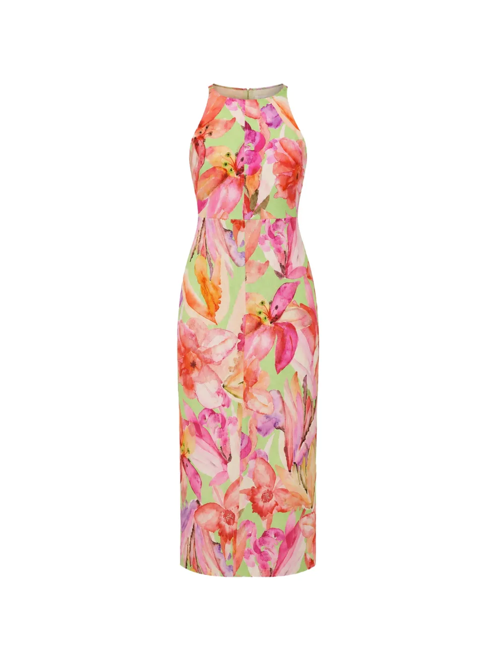 FARM Rio Artsy Flora sleeveless midi dress - Verde