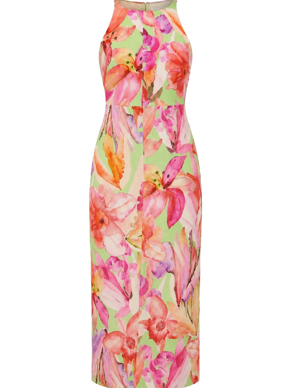 farm rio floral sleeveless midi dress farm rio floral sleeveless midi dress Farm Rio Maira Long Linen Floral Print Dress