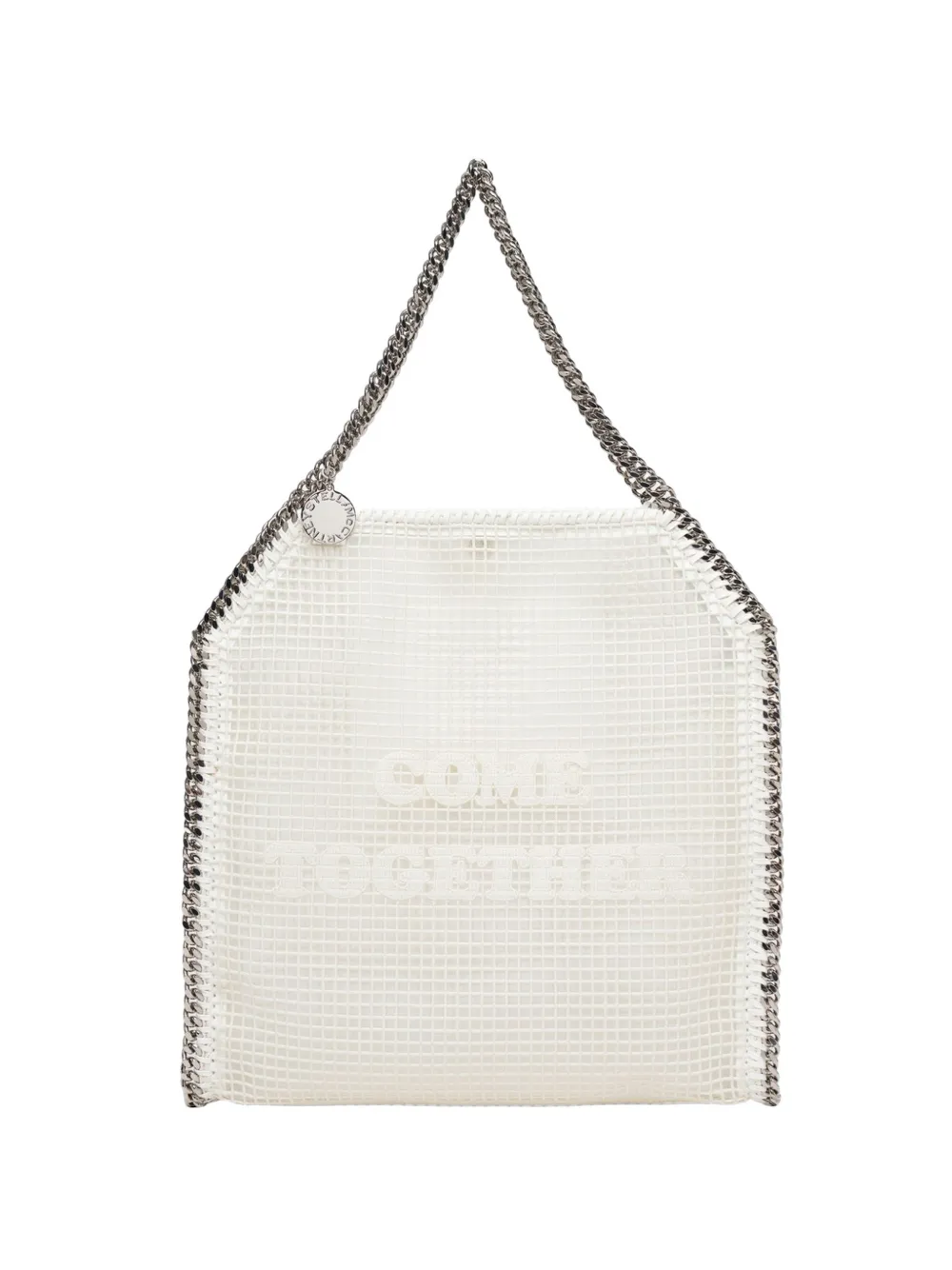 Stella McCartney Falabella slogan-print Cross body bag - Bianco