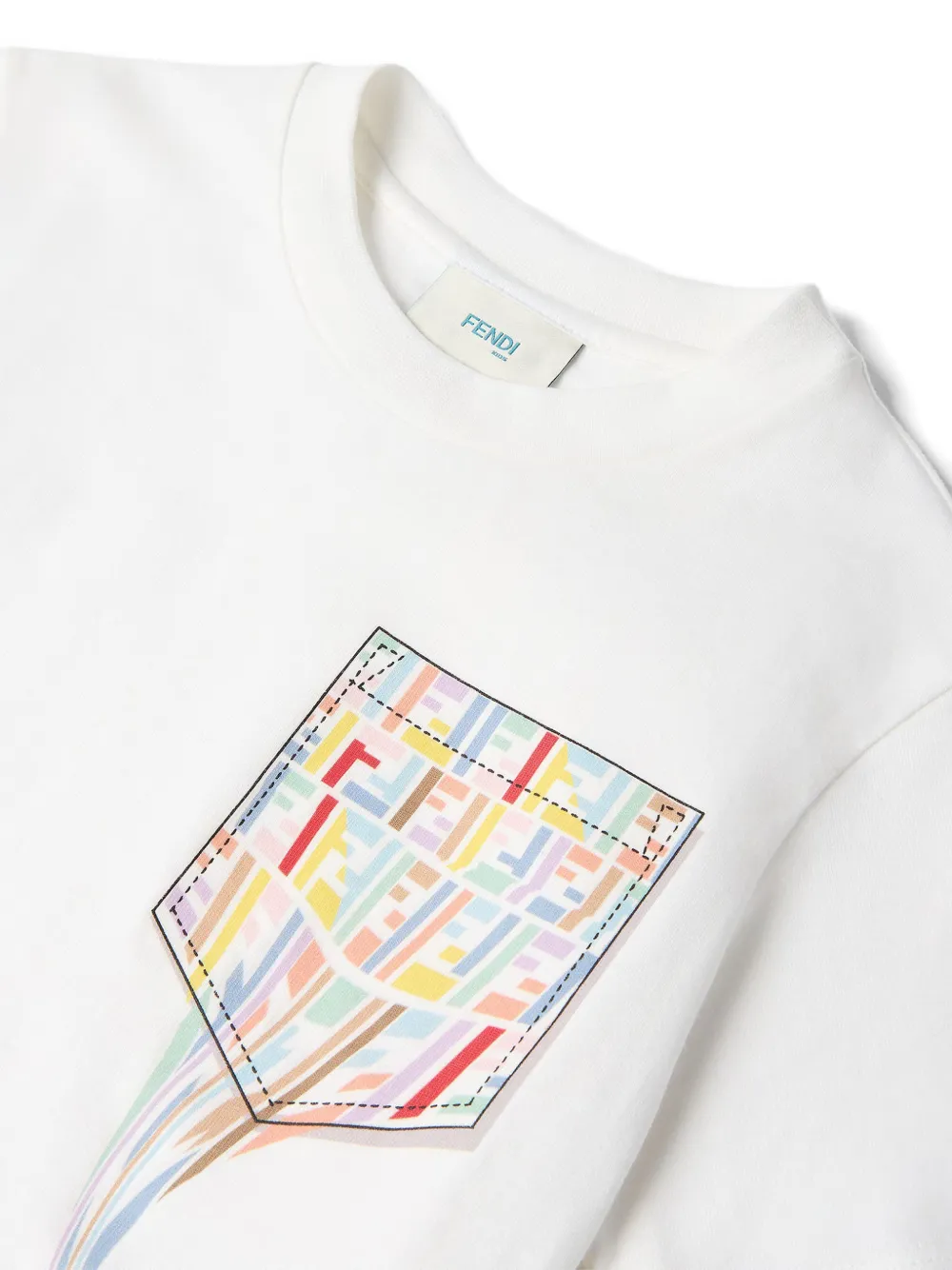 Fendi Kids T-shirt met logoprint Wit