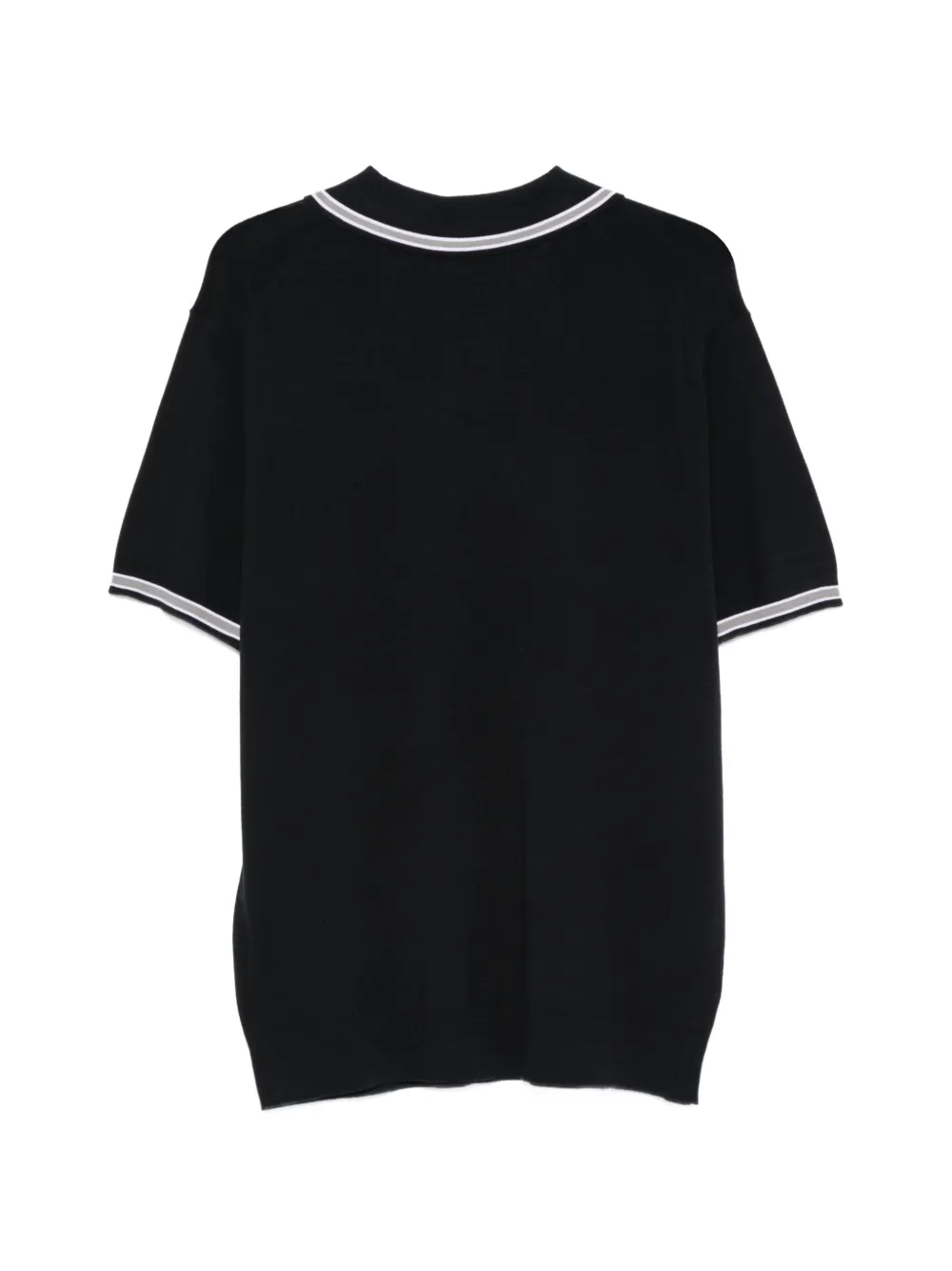 Karl Lagerfeld Poloshirt met korte mouwen en gestreepte kraag Blauw