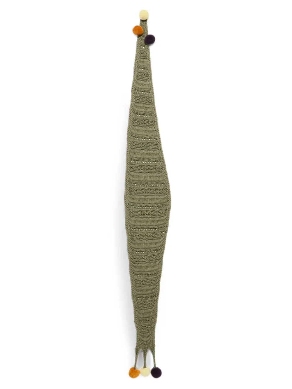 JW Anderson pom-pom-embellished scarf Groen