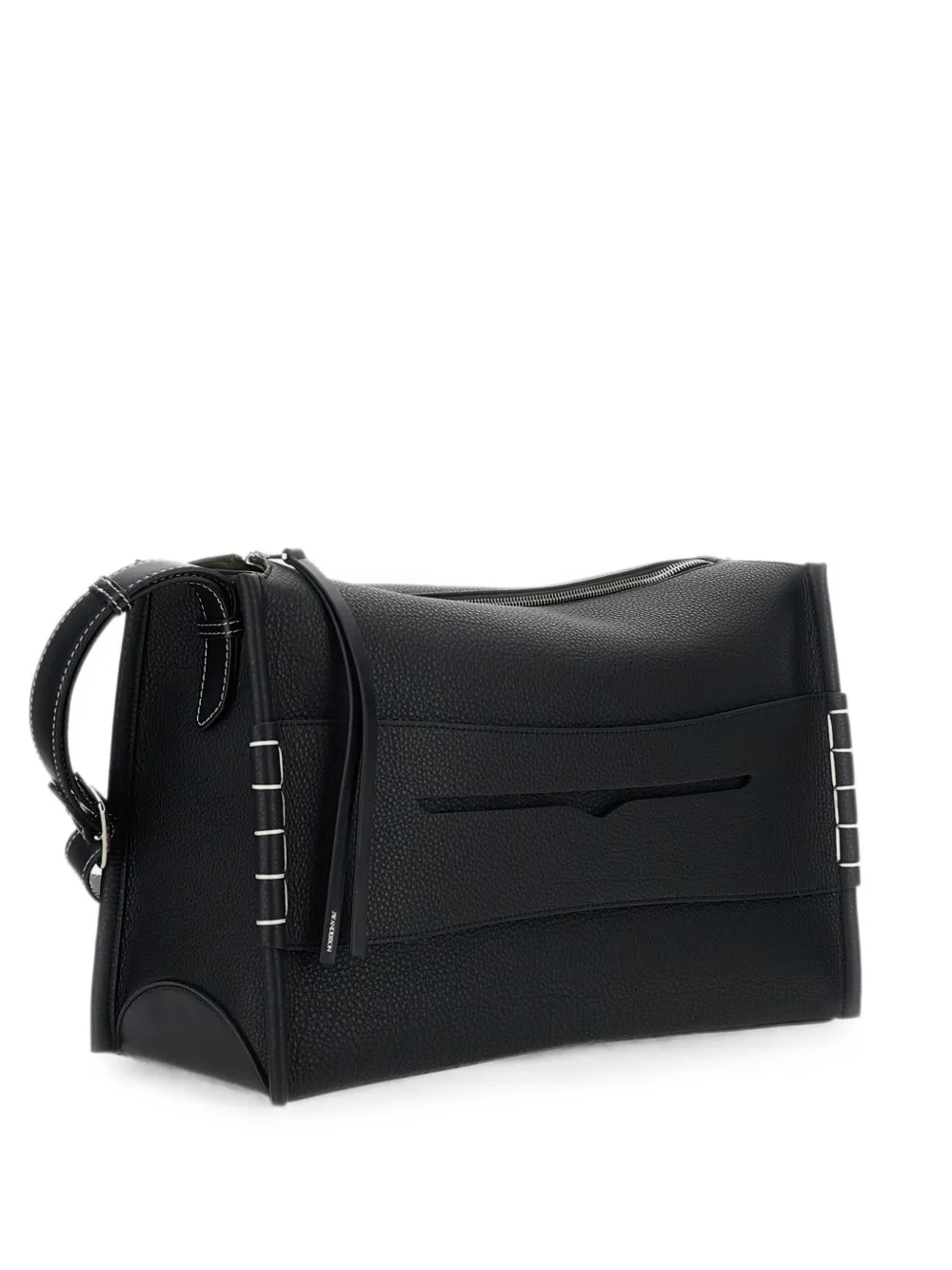 JW Anderson stitched-edge leather shoulder bag - Nero