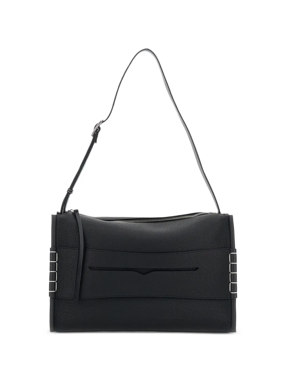 JW Anderson stitched-edge leather shoulder bag - Nero