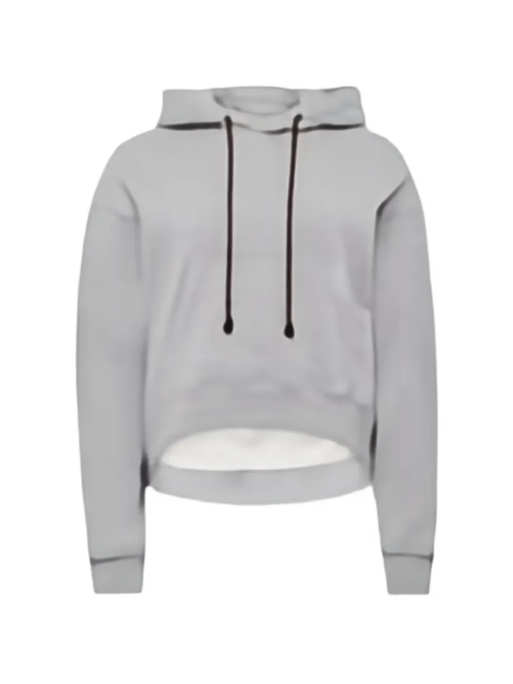 JW Anderson Hoodie met trekkoord en asymmetrische zoom Grijs