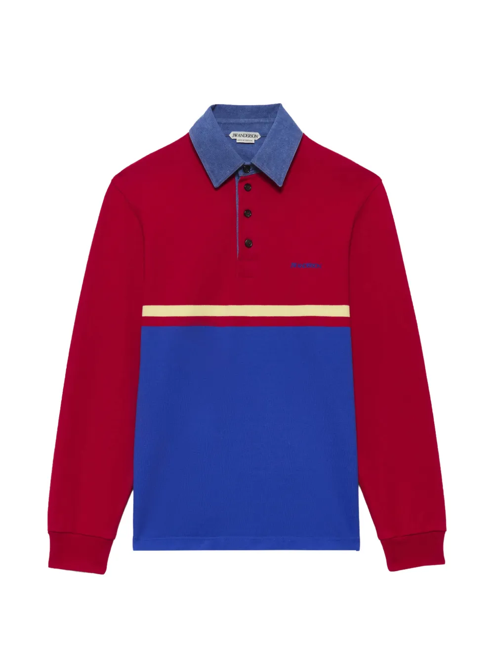JW Anderson colour-block long-sleeve polo shirt