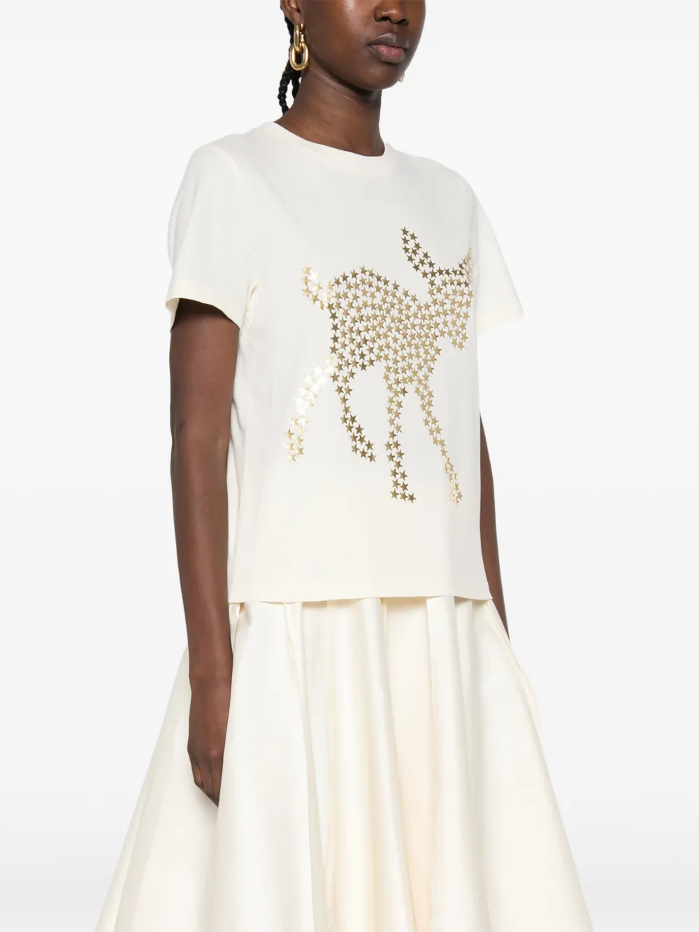 JW Anderson T-shirt met sterprint Beige