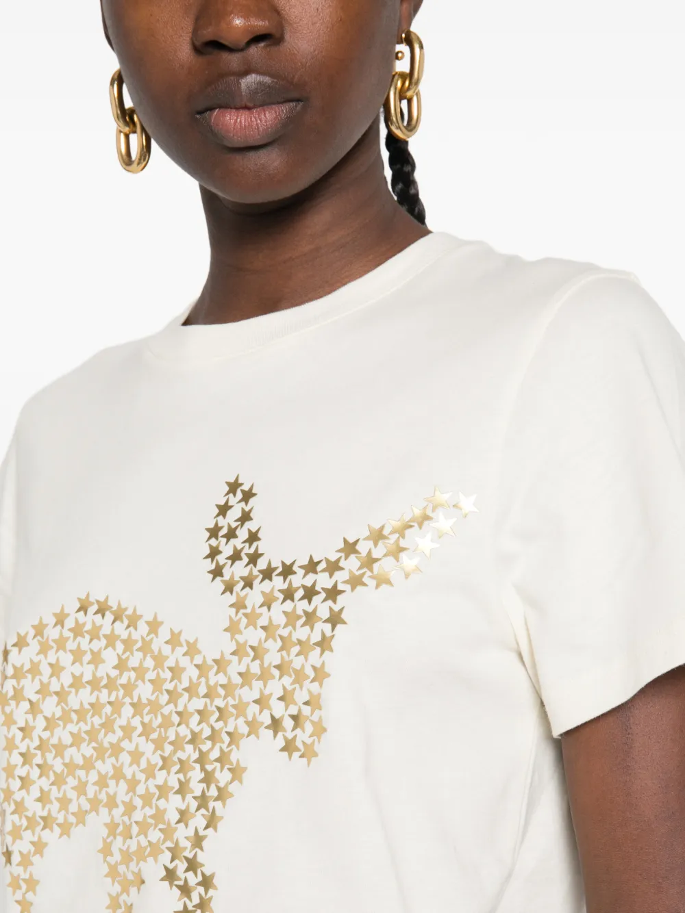 JW Anderson T-shirt met sterprint Beige