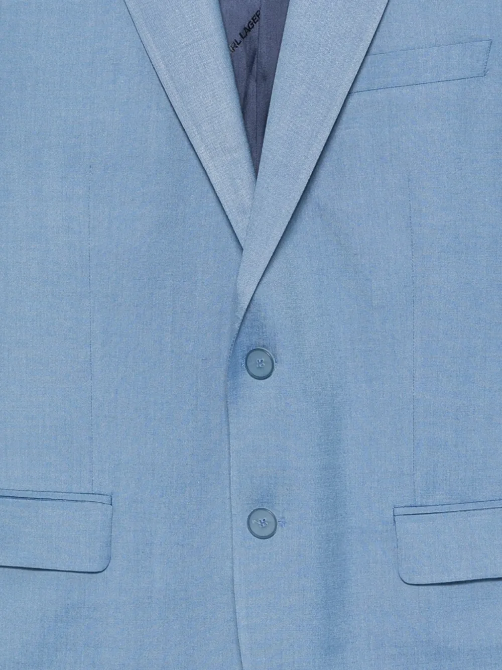 Karl Lagerfeld Blazer met enkele rij knopen Blauw