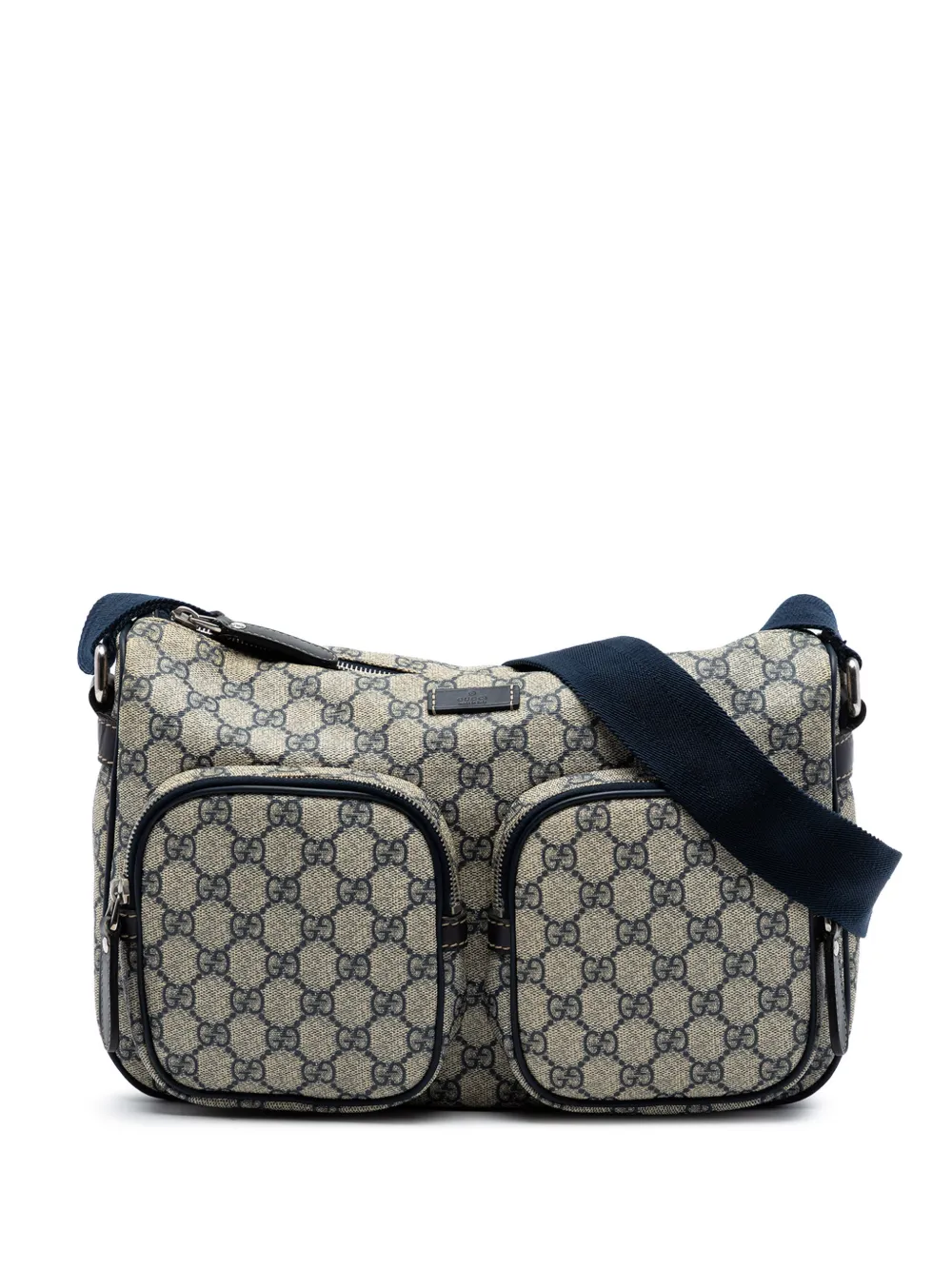 Gucci Pre-Owned 2016-2026 GG Supreme Double Pocket crossbody bag - Toni neutri