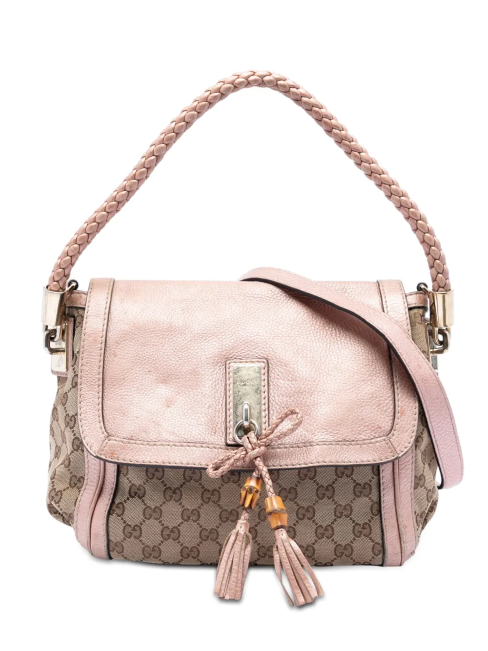 Gucci Pre-Owned 2000-2015 GG Canvas Bella Flap satchel - Toni neutri