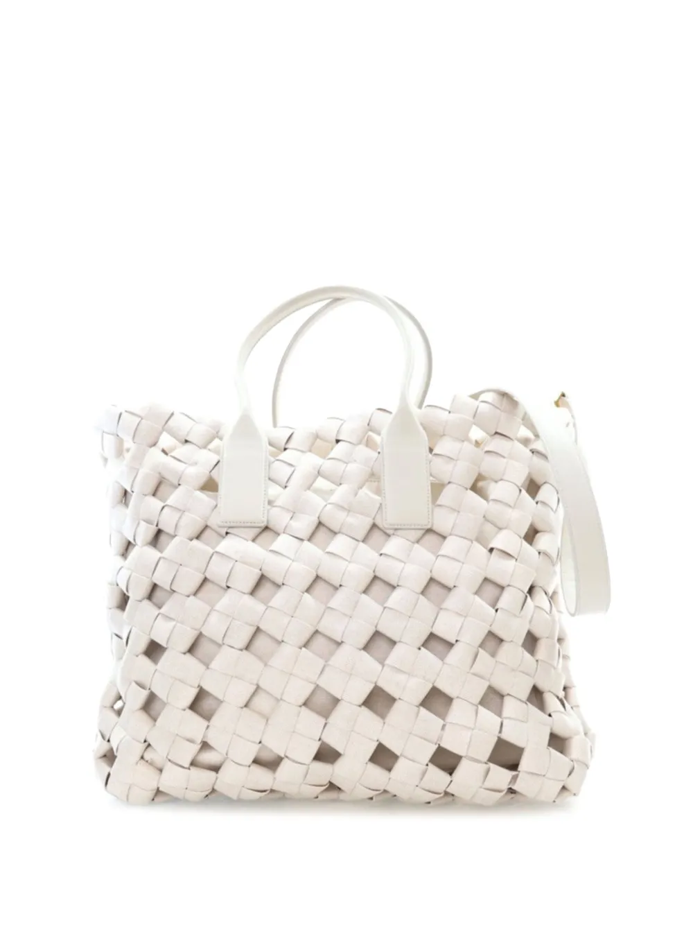 Bottega Veneta Pre-Owned 2010-2026 Canvas Intrecciato Hand Knotted Tote satchel - Toni neutri