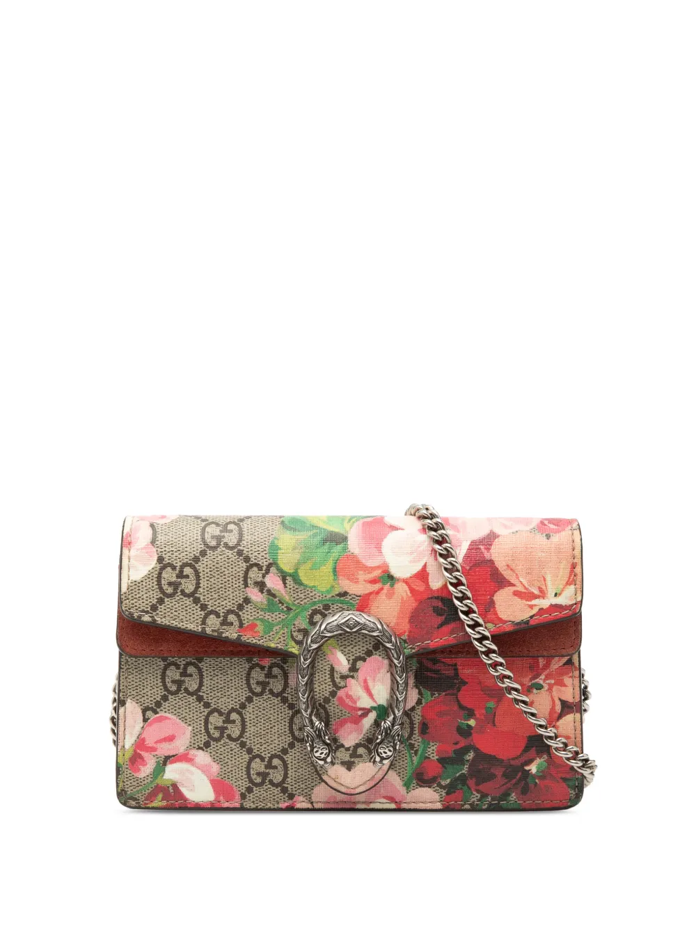 Gucci Pre-Owned 2016-2026 Mini GG Supreme Blooms Dionysus crossbody bag - Toni neutri