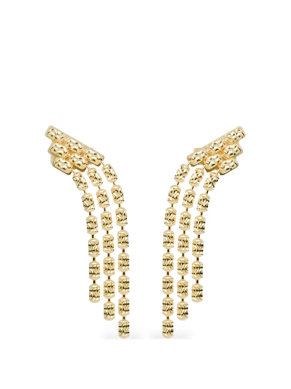 DESMOS Design Typhoon three-row earrings - Oro
