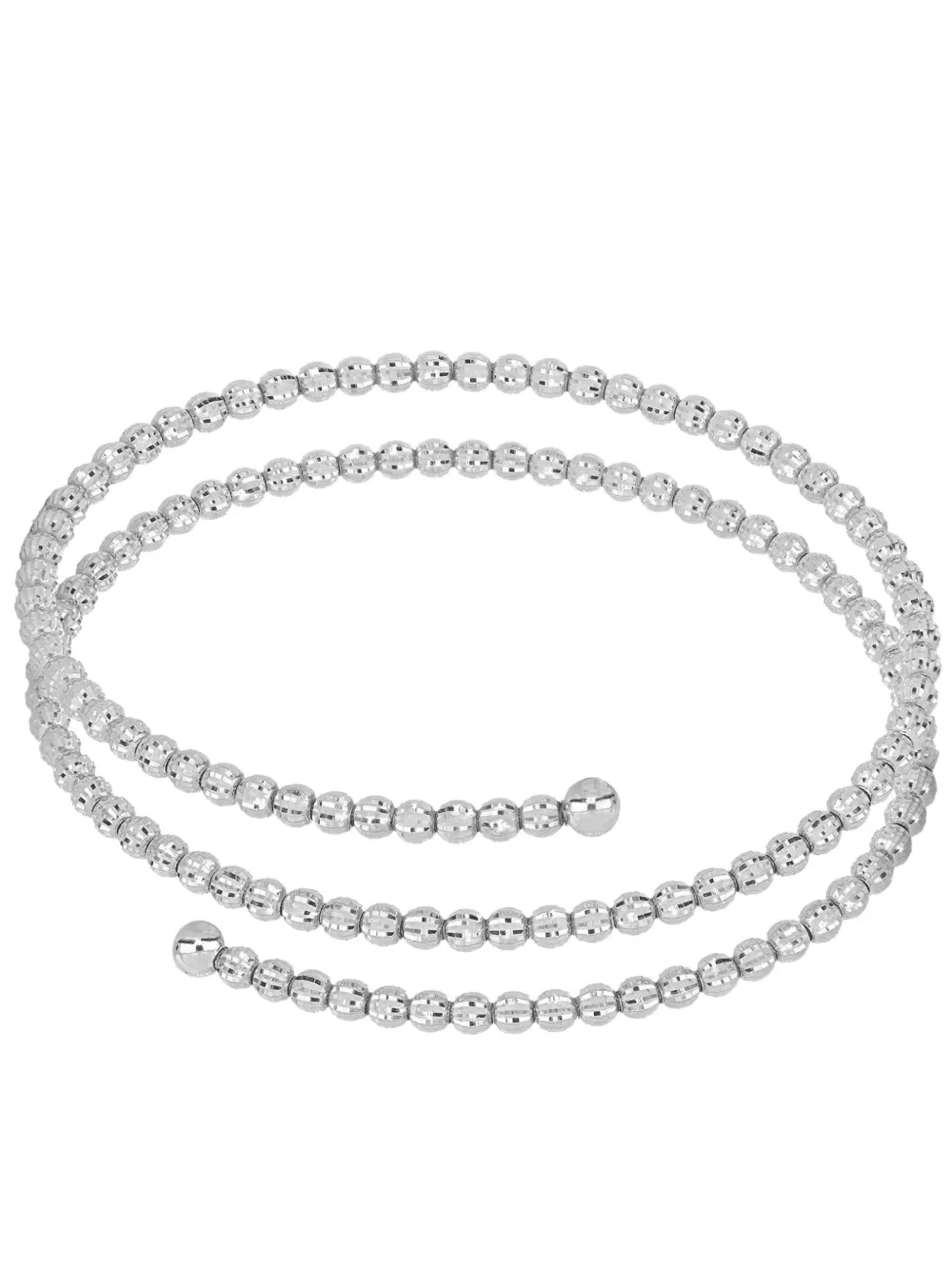 DESMOS Crystal faceted spiral bracelet - Argento