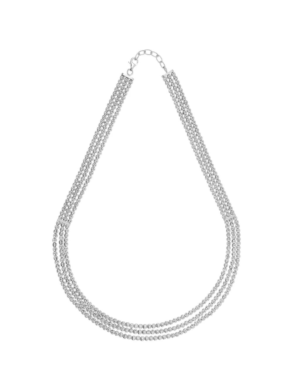 Desmos Crystal Multi-strand Necklace In Silber