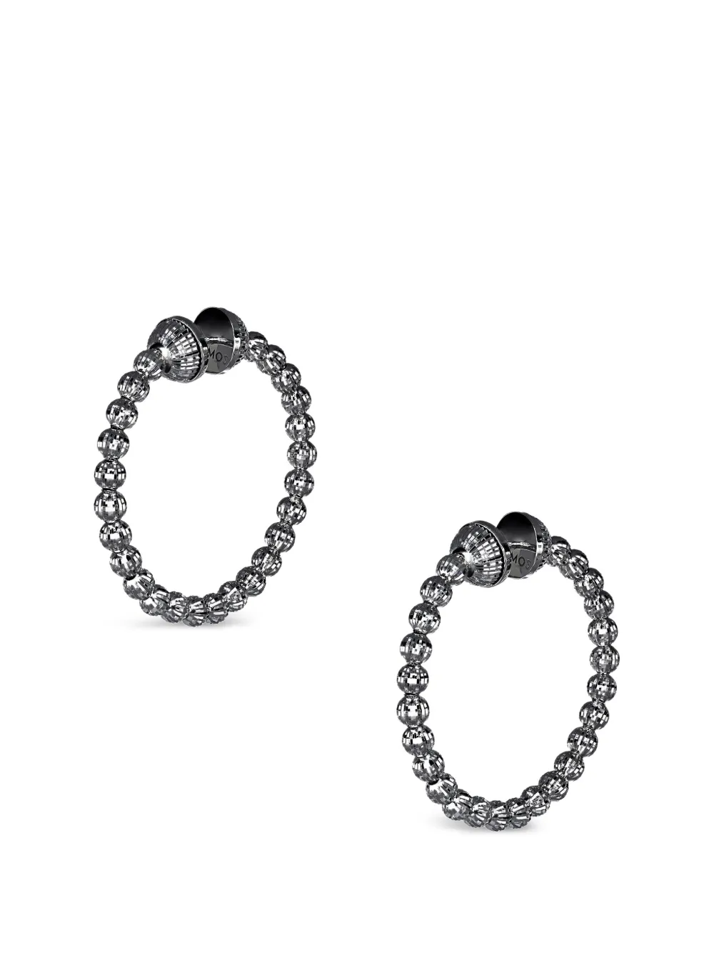 DESMOS Crystal beaded hoop earrings - Argento