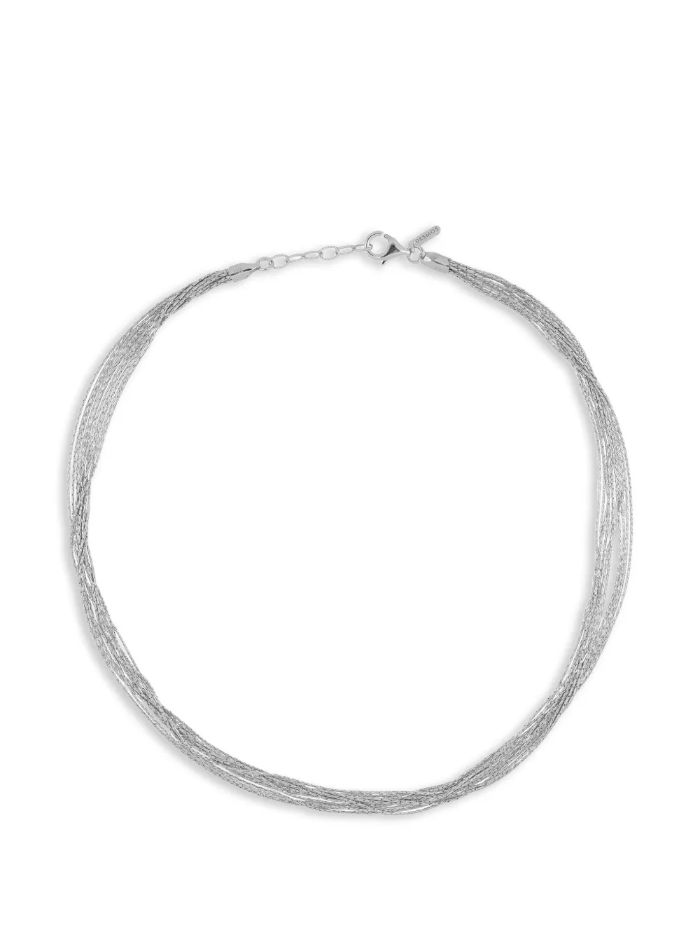 Desmos Spark Multi-strand Braided Necklace In Silber