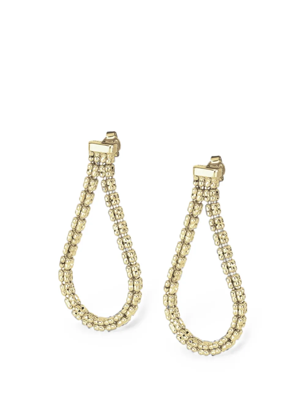 Desmos Infinity Frames Drop Earrings In Gold