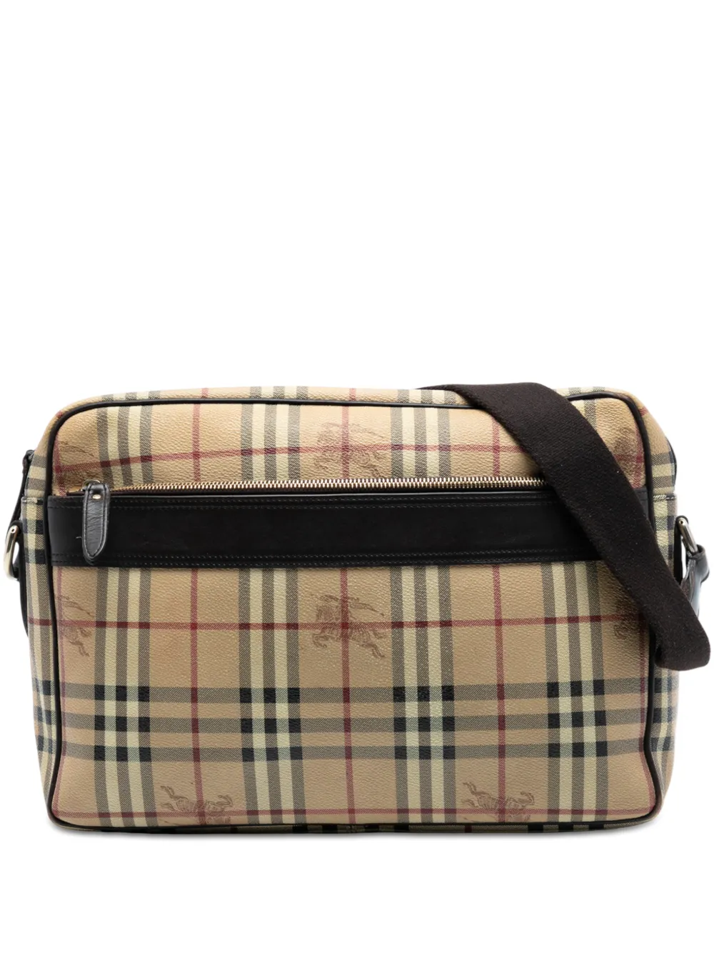 Burberry Pre-Owned 2000-2017 Haymarket Check Coated Canvas Messenger Bag crossbody bag - Neutrals