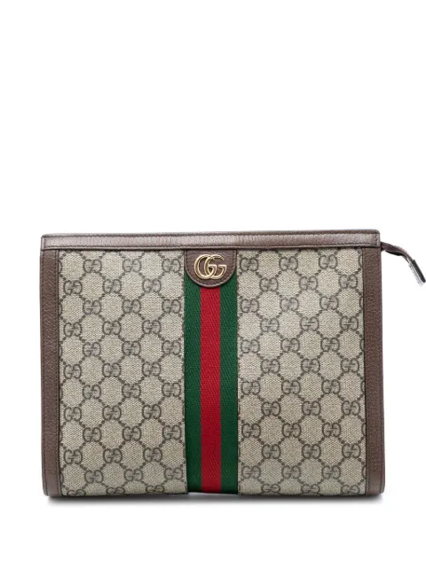 Gucci Pre-Owned 2016-2026 GG Supreme Web Ophidia clutch bag