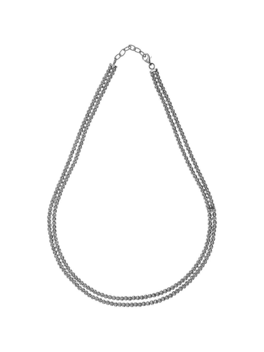 DESMOS Crystal two-row necklace - Silber