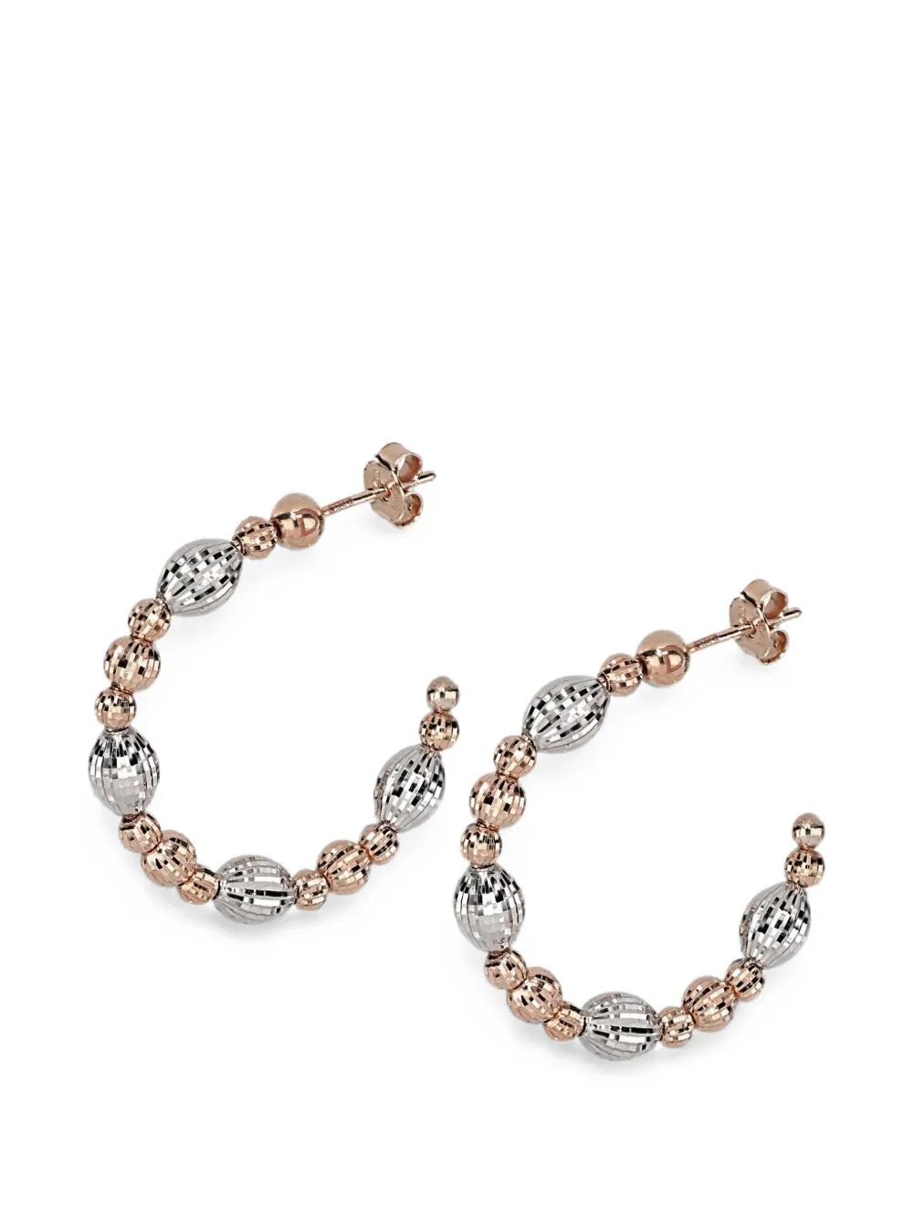 DESMOS Crystal Creolen mit Perlen - Rosa