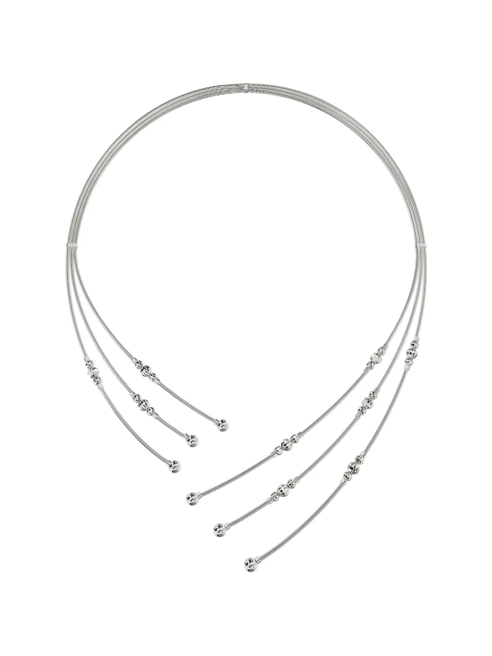 DESMOS Crystal Flexi multi-row necklace - Argento