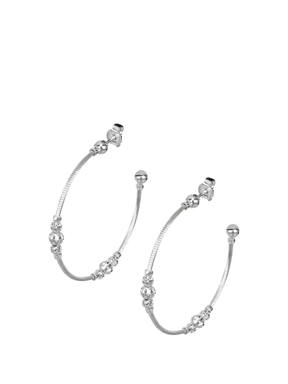 DESMOS Crystal Flexi Creolen - Silber