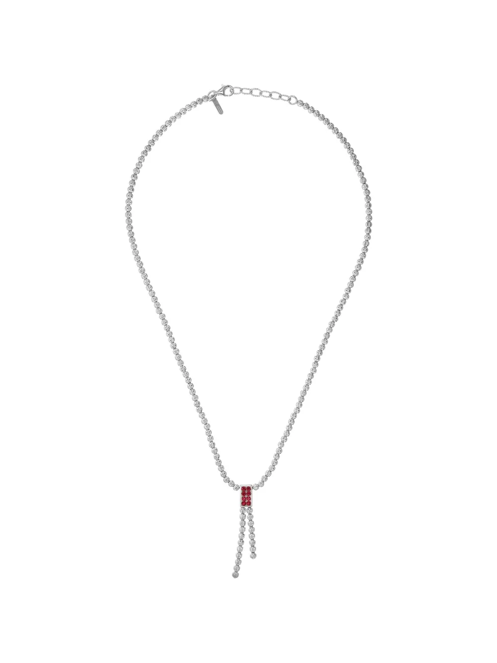 Desmos Crystal Color Necklace In Silver