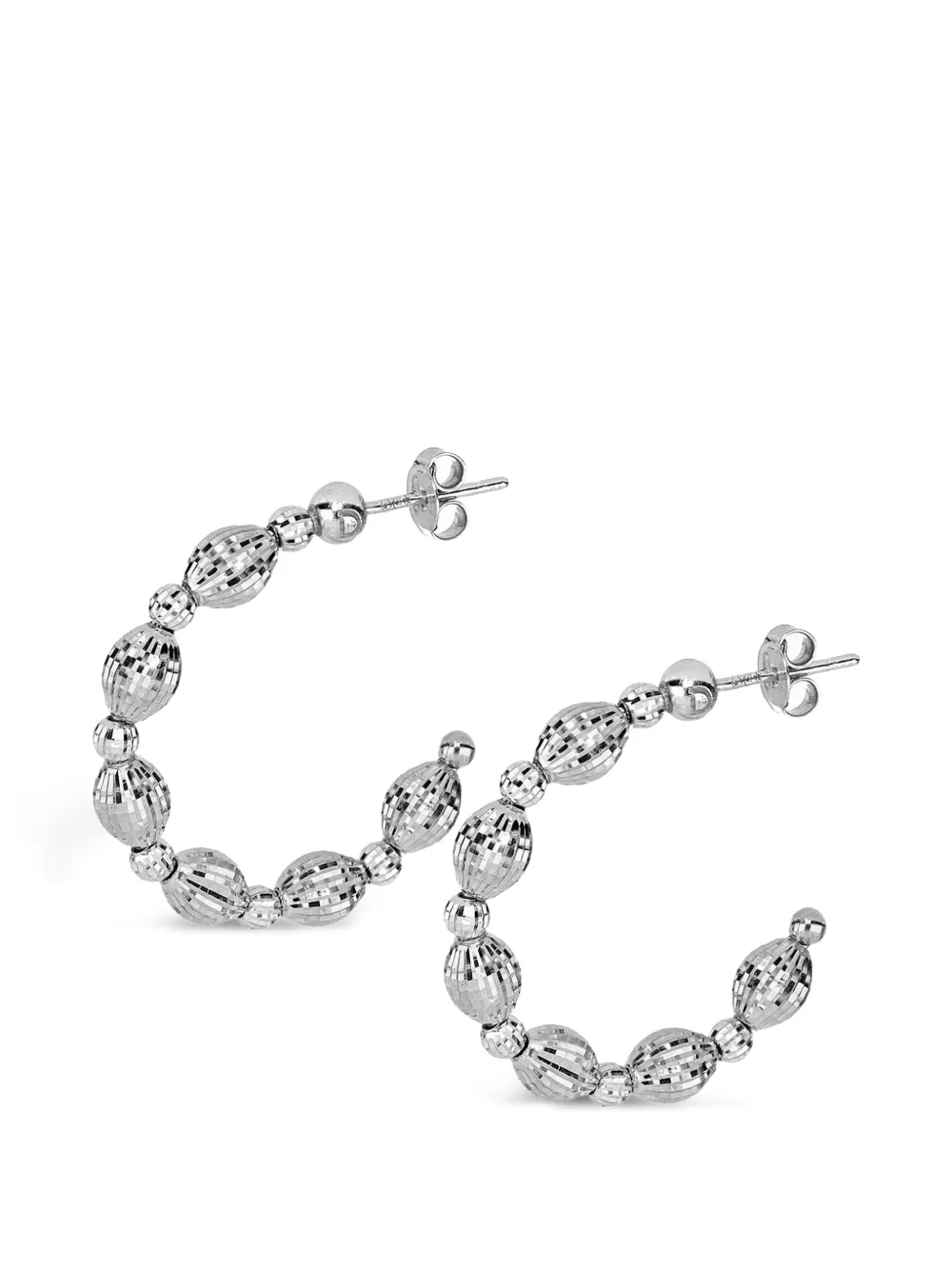 DESMOS Crystal hoop earrings - Argento