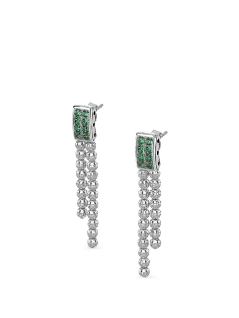 DESMOS Par de brincos Crystal Color com aplicação de zircônia pendentes