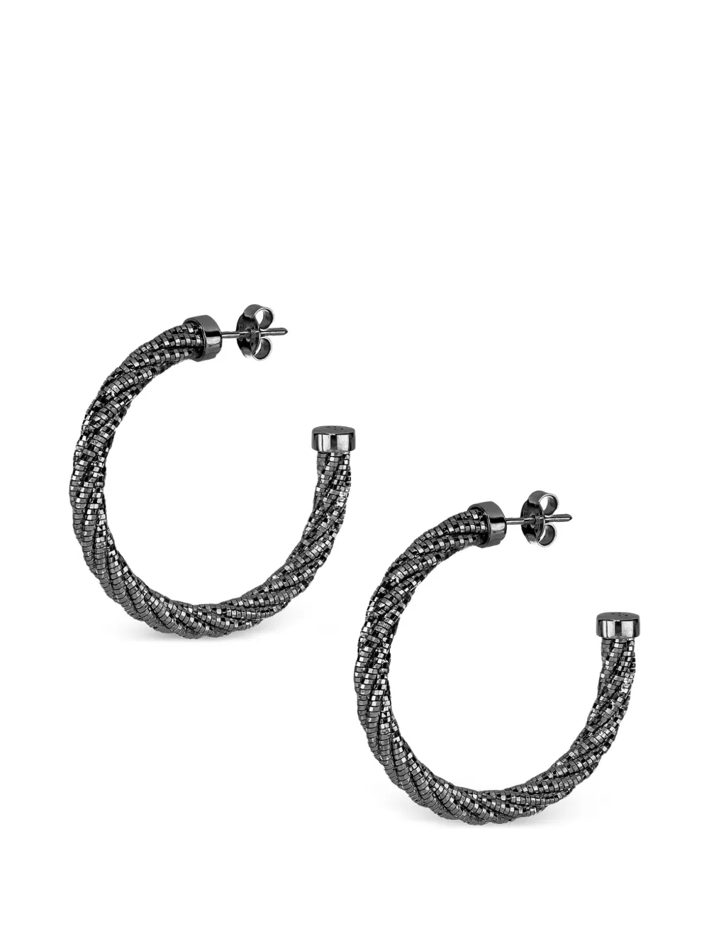 DESMOS Spring Twist hoop earrings - Grigio