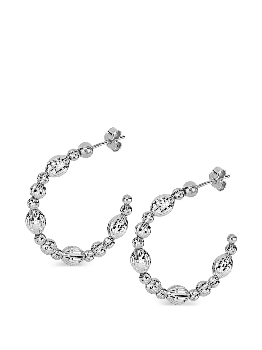 DESMOS Crystal beaded hoop earrings - Argento