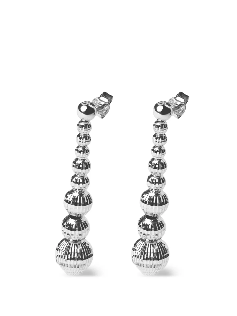 DESMOS Facettierte Crystal Gala Ohrringe - Silber
