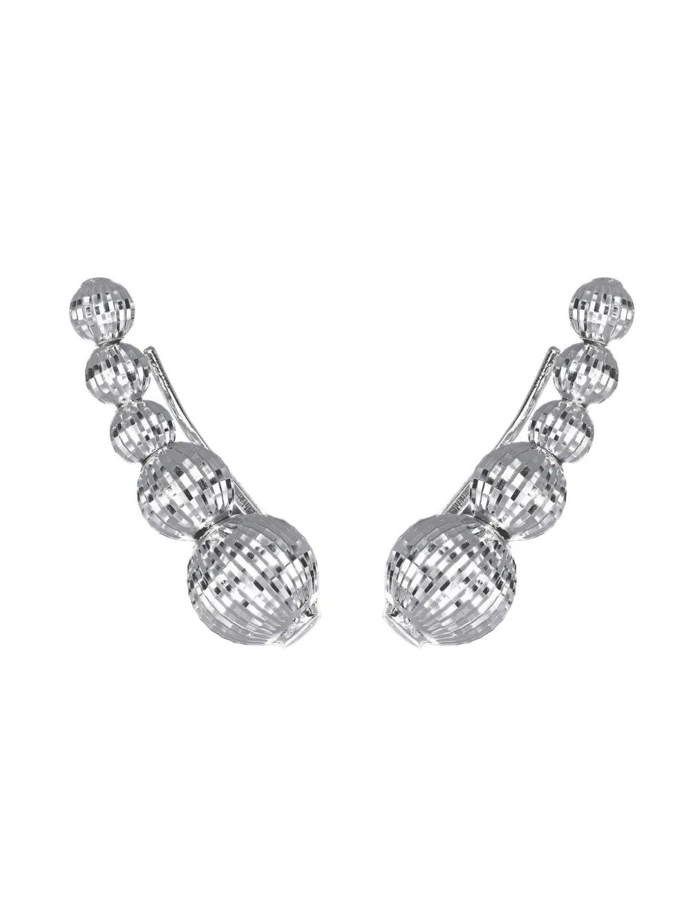 DESMOS Crystal cuff earrings - Argento