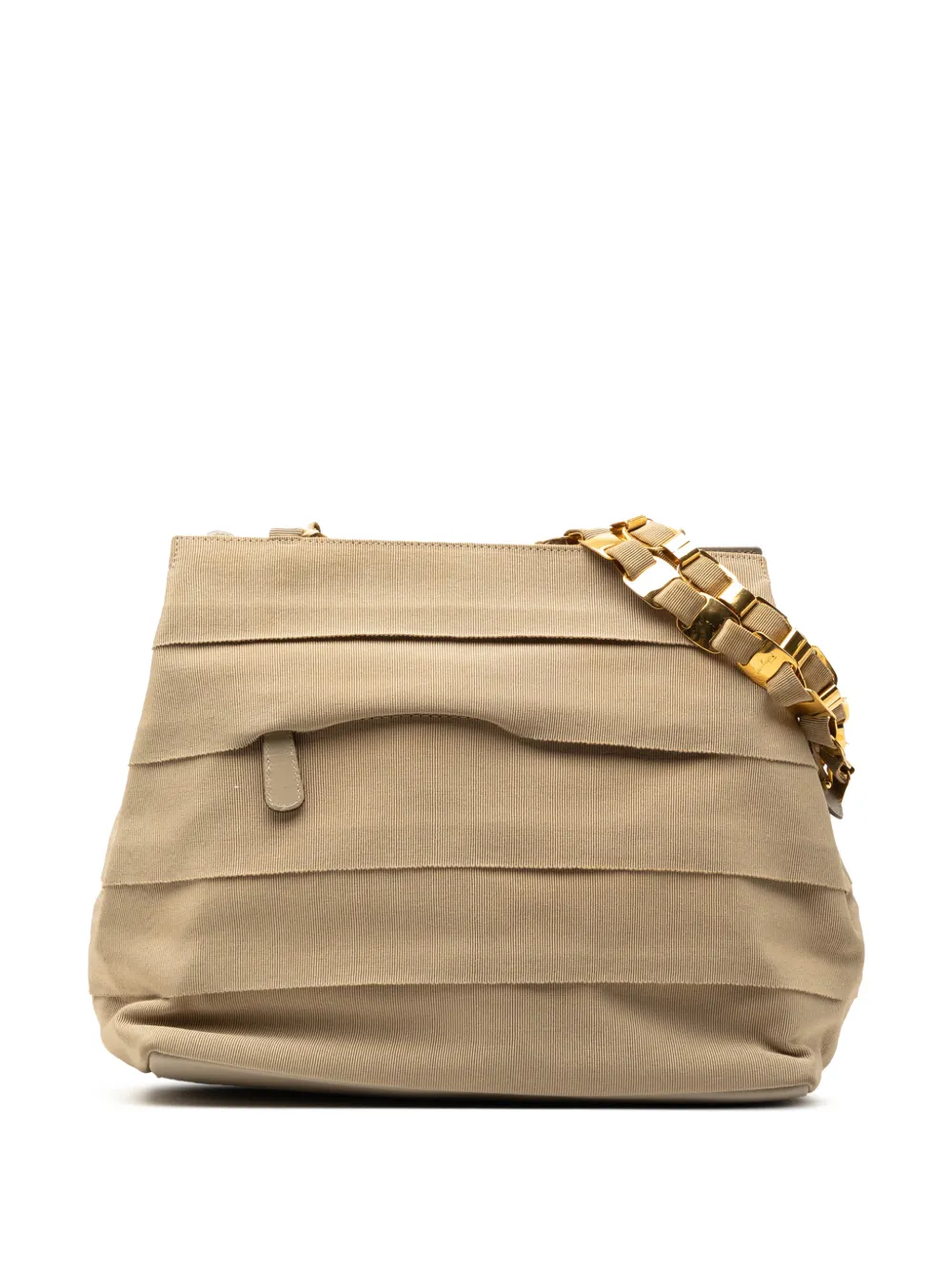 Ferragamo Pre-Owned 1990-2000 Nylon Tiered Grosgrain Shouder Bag shoulder bag - Toni neutri