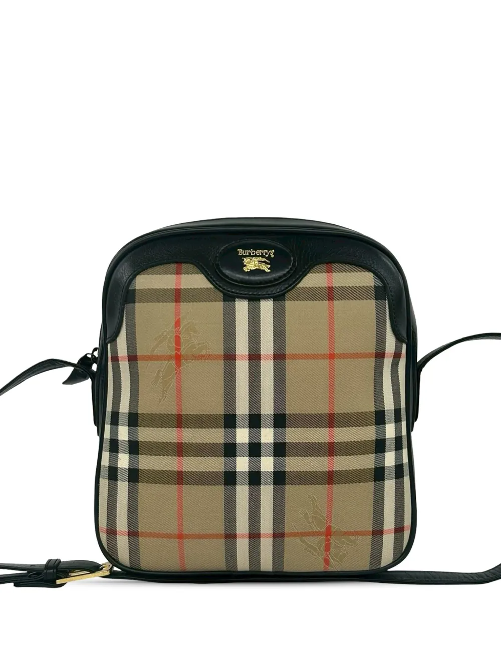 Burberry Pre-Owned 20th Century Haymarket Check Canvas crossbody bag - Neutrals