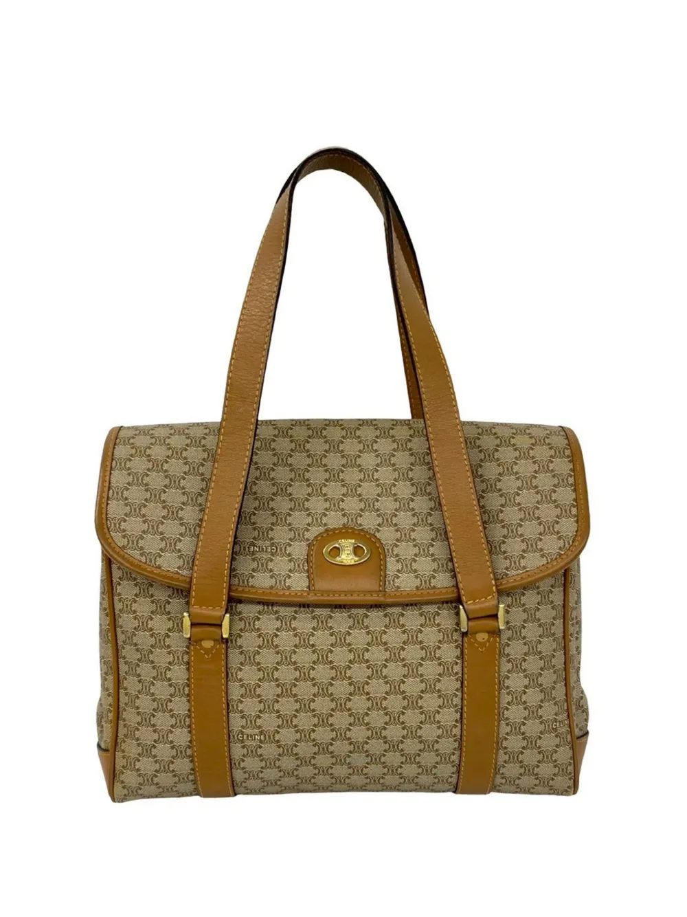 Celine Pre-Owned 2008 Macadam Coated Canvas shoulder bag - Toni neutri