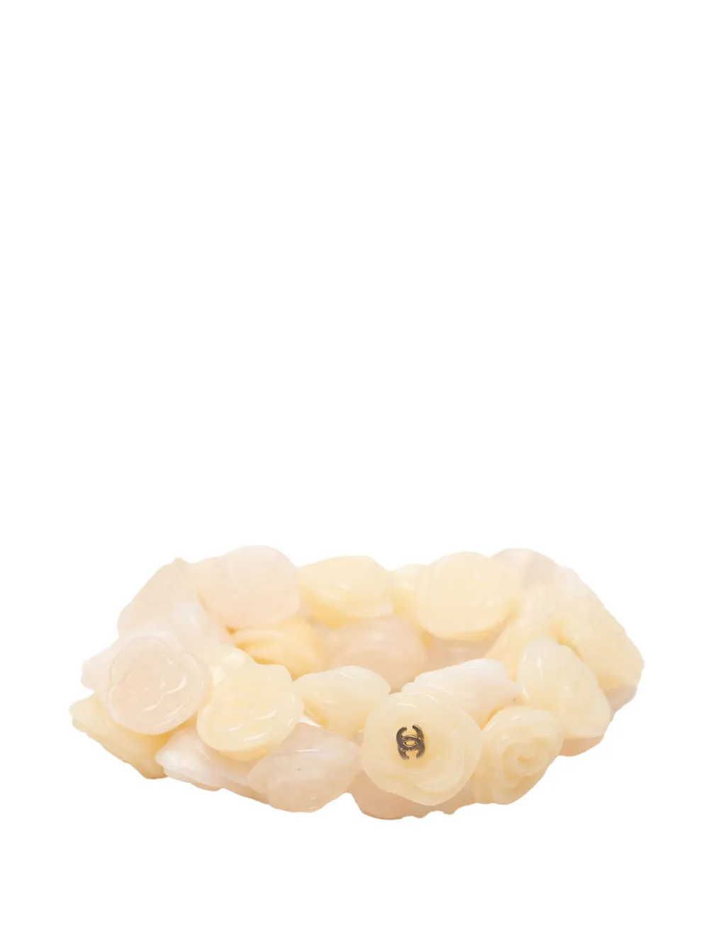 CHANEL Pre-Owned 2002 CC Resin Camellia Bracelet costume bracelet - Toni neutri