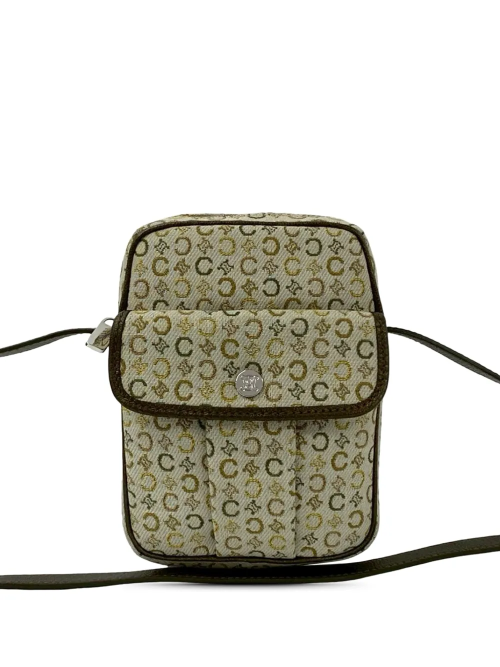 Celine Pre-Owned 20th Century C Macadam Canvas crossbody bag - Toni neutri