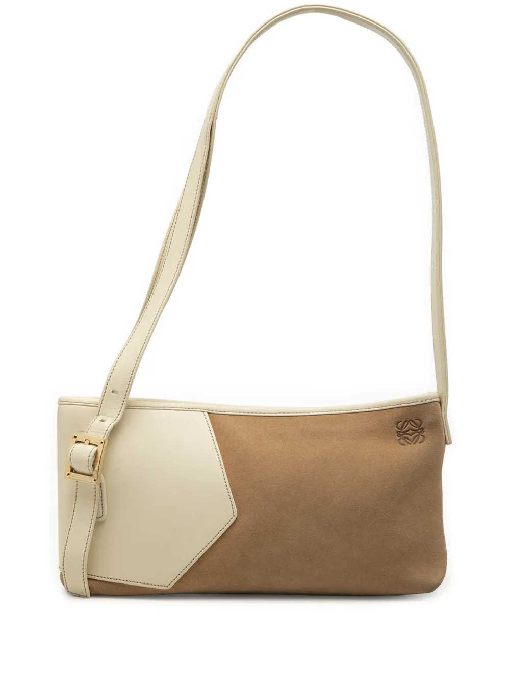 Loewe Pre-Owned 2021 Suede Anagram Switching shoulder bag - Toni neutri