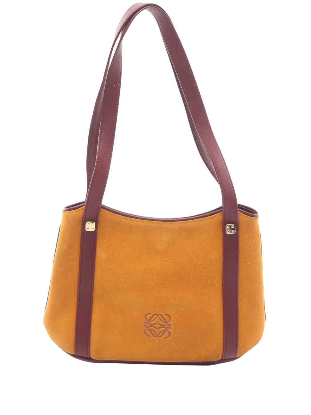 Loewe Pre-Owned 2010-2026 Anagram Suede and Calfskin shoulder bag - Toni neutri