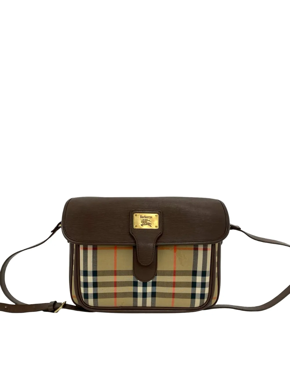 Burberry Pre-Owned 20th Century Haymarket Check Canvas crossbody bag - Toni neutri