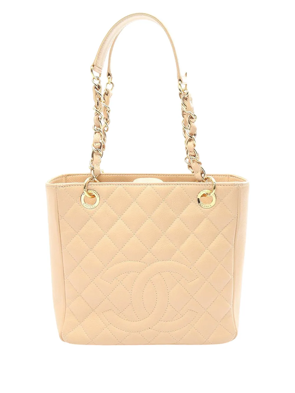 CHANEL Pre-Owned 2010-2011 Caviar Petite Shopping tote bag - Neutrals