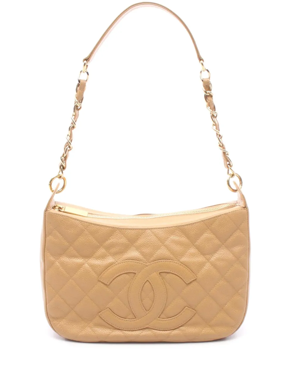 CHANEL Pre-Owned 2004-2005 Quilted Caviar Timeless CC shoulder bag - Neutrals