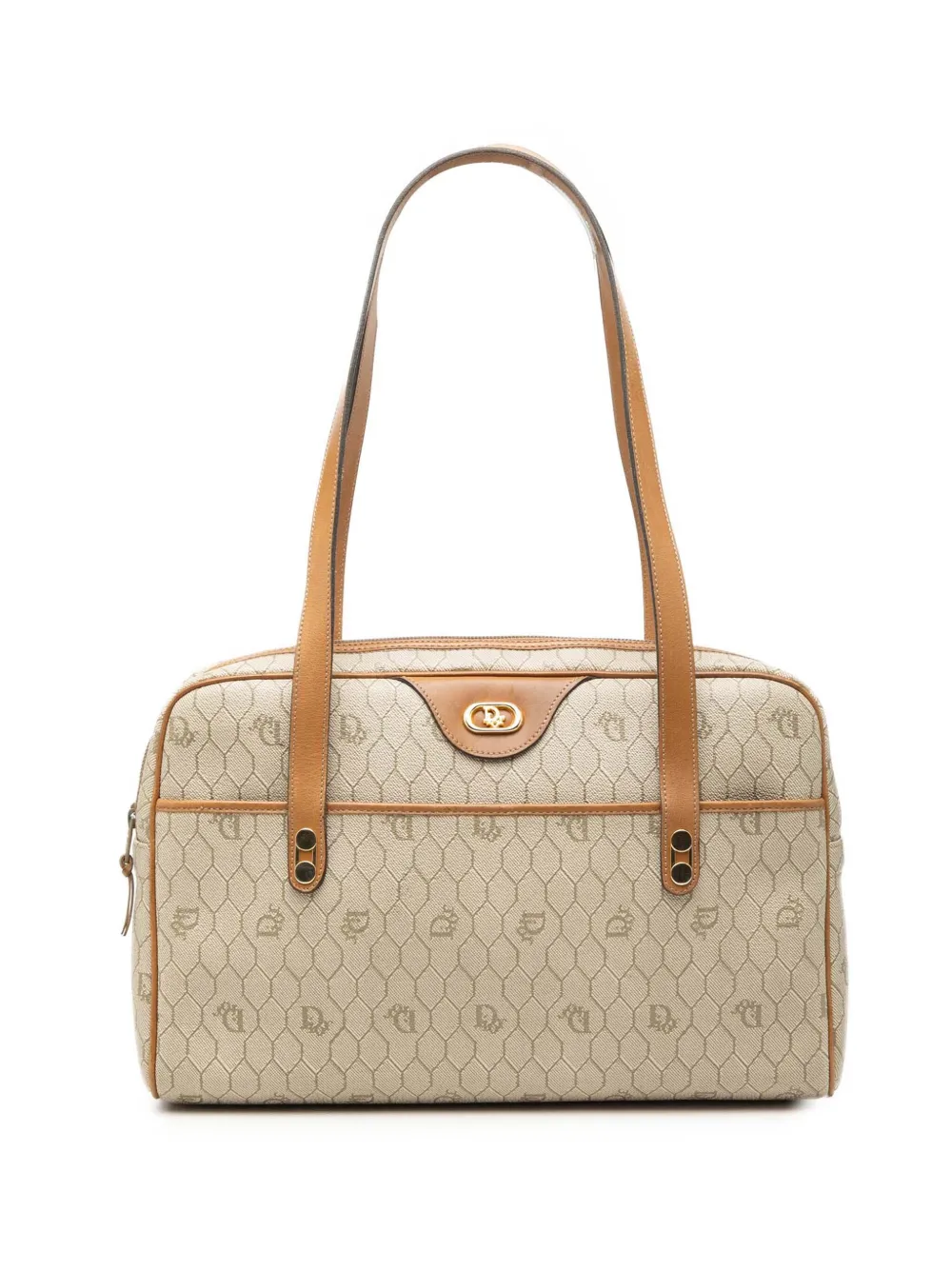 Christian Dior Pre-Owned 20th Century Honeycomb Coated Canvas shoulder bag - Neutrals